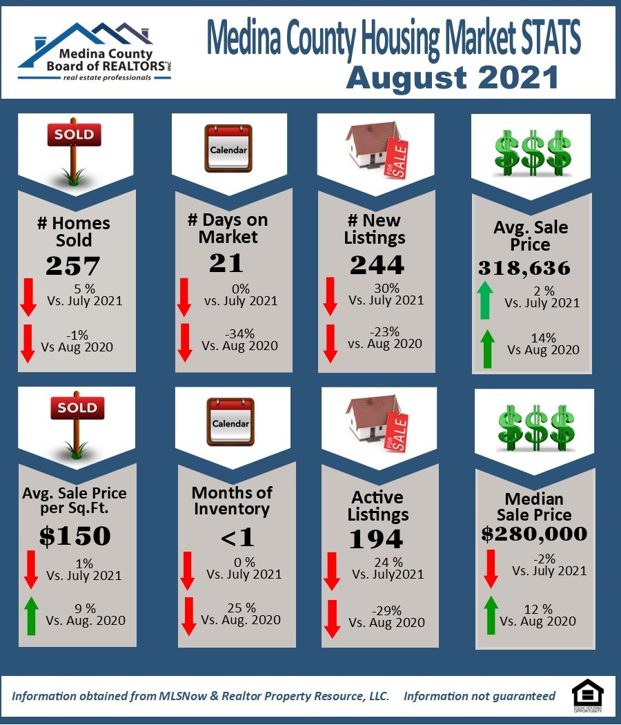 Infographic of Medina County Market Statistics’